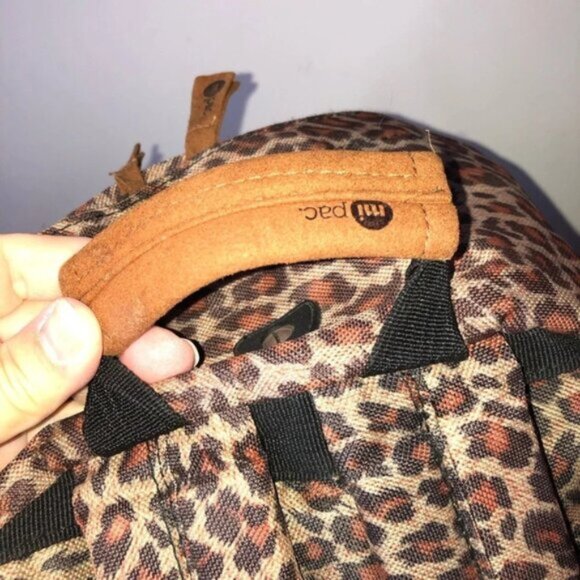 Salemi-pac Animal Print Backpack Pockets Zipper Padded SuedeLike 16x16” - Picture 9 of 10